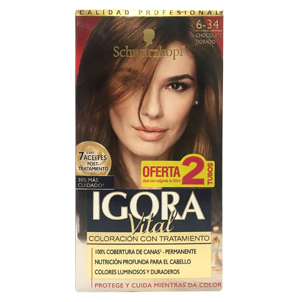 Kit Igora Vital coloración con tratamiento No.634 x 6