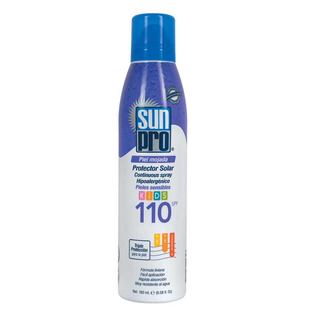 Protector solar sun pro piel mojada kids spf110 aerosol x 180 ml
