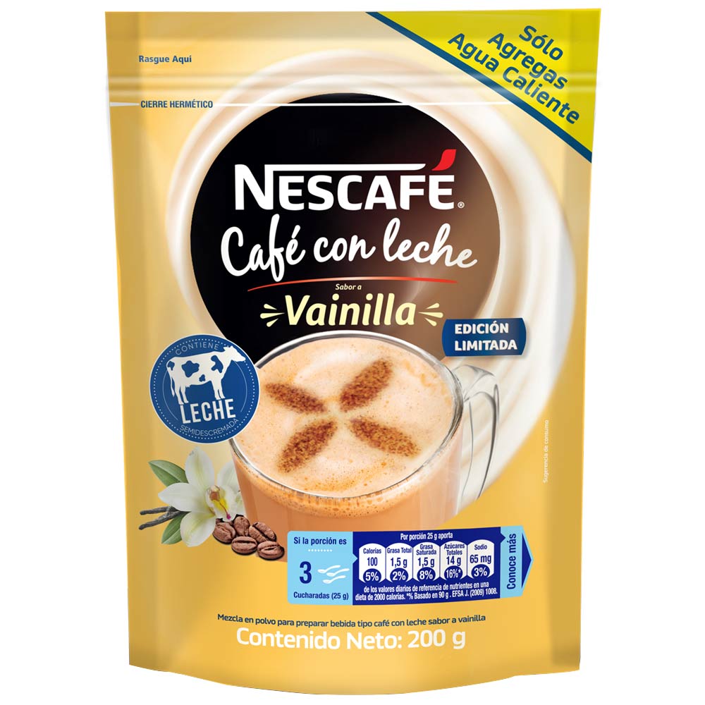 ahora tu Mezcla en polvo Nescafé cafe leche