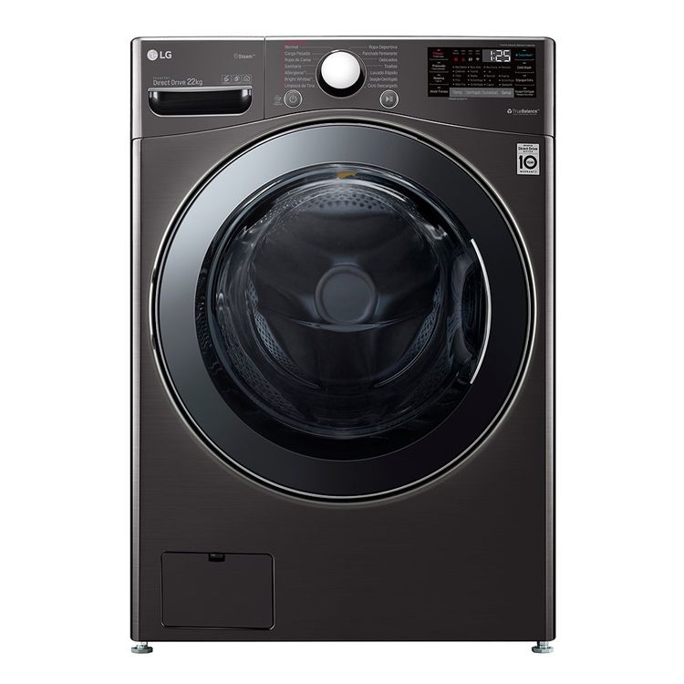 lavadora lg wm22bv2s6b carga frontal 22 kg 48 lbs negra