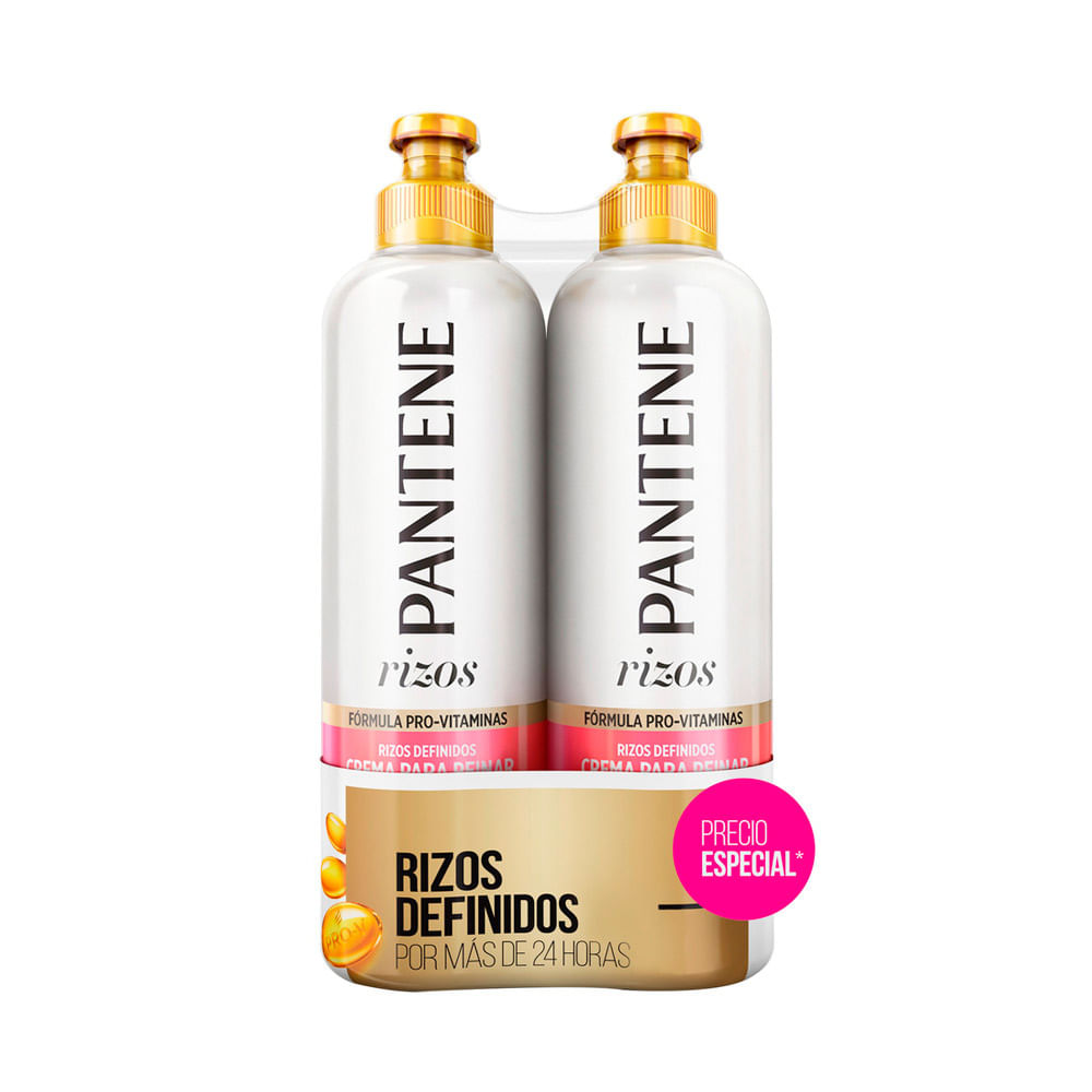 Crema para peinar Pantene rizos definidos x 2 und x 300 ml