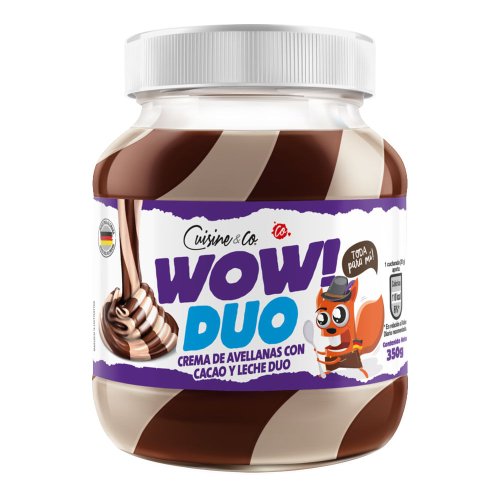 Crema wow dúo avellanas cacao leche Cuisine&Co x350g Tiendas Metro