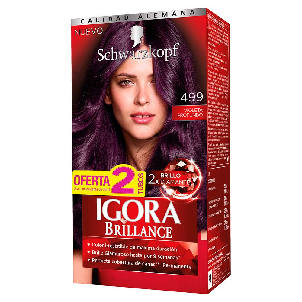 Tinte Igora brillance doble tubo violeta profunidadeso No