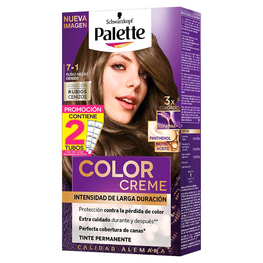 Tinte Palette color creme 71 doble tubo x 50g Tiendas