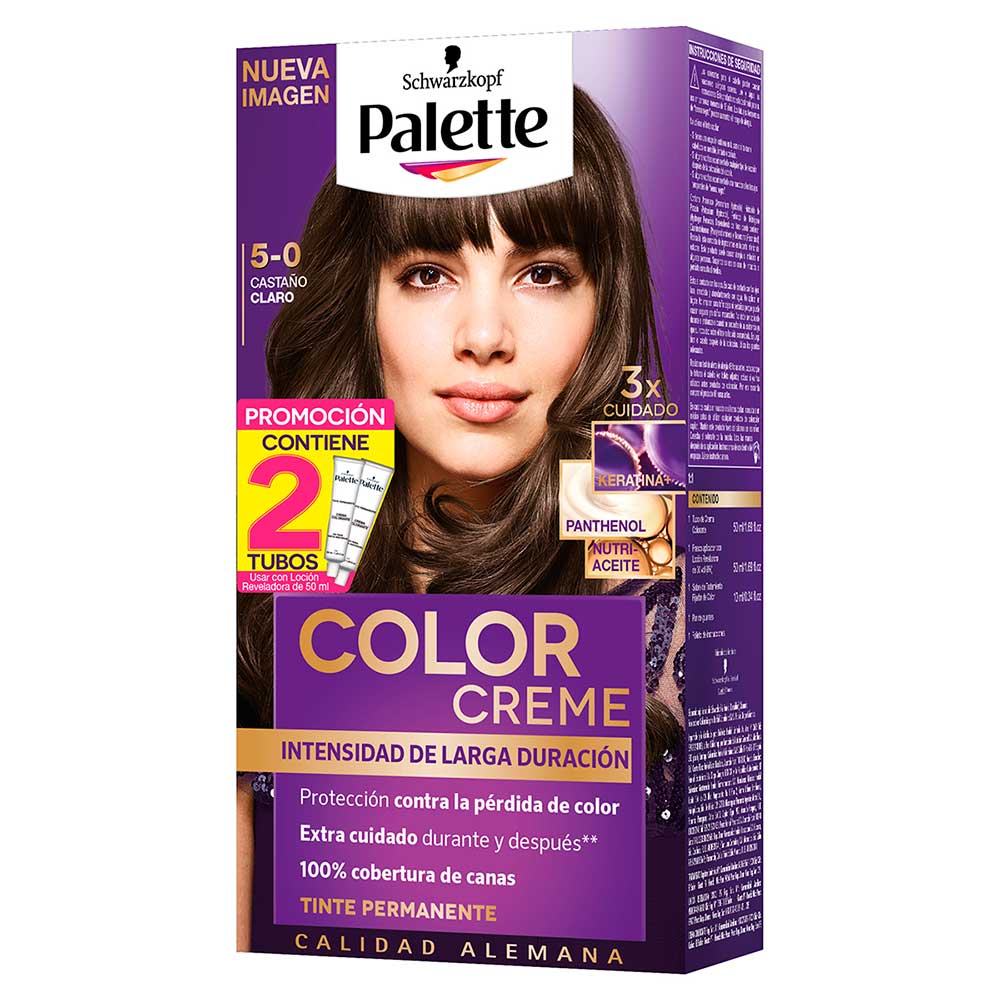 Tinte Palette color creme 50 doble tubo x 50g Tiendas