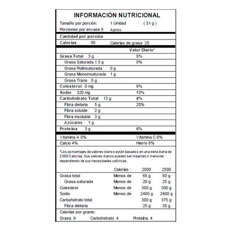 Tortillas integrales Bimbo 8 Und x 250g Tiendas Metro Colombia