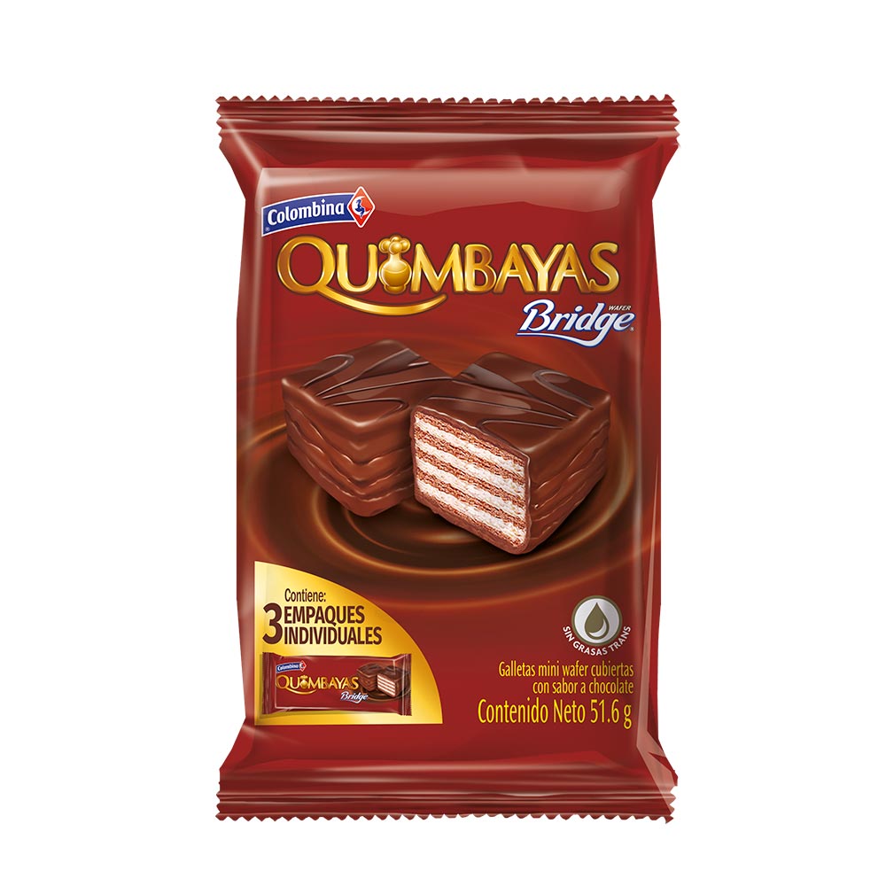 Galletas Quimbayas chocolate paquete x 3 und x 17.2g Tiendas Metro