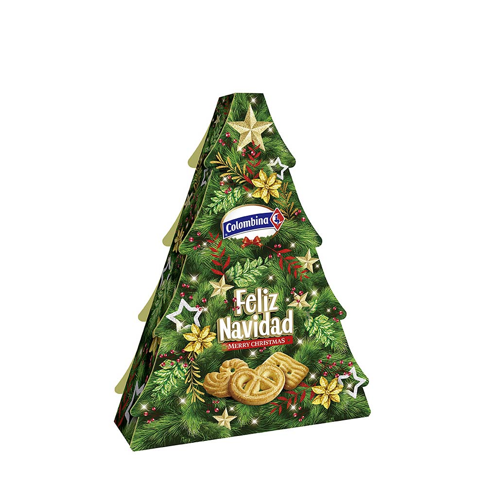 Galletas Colombina Mantequilla Arbol Feliz Navidad X200G - Tiendas