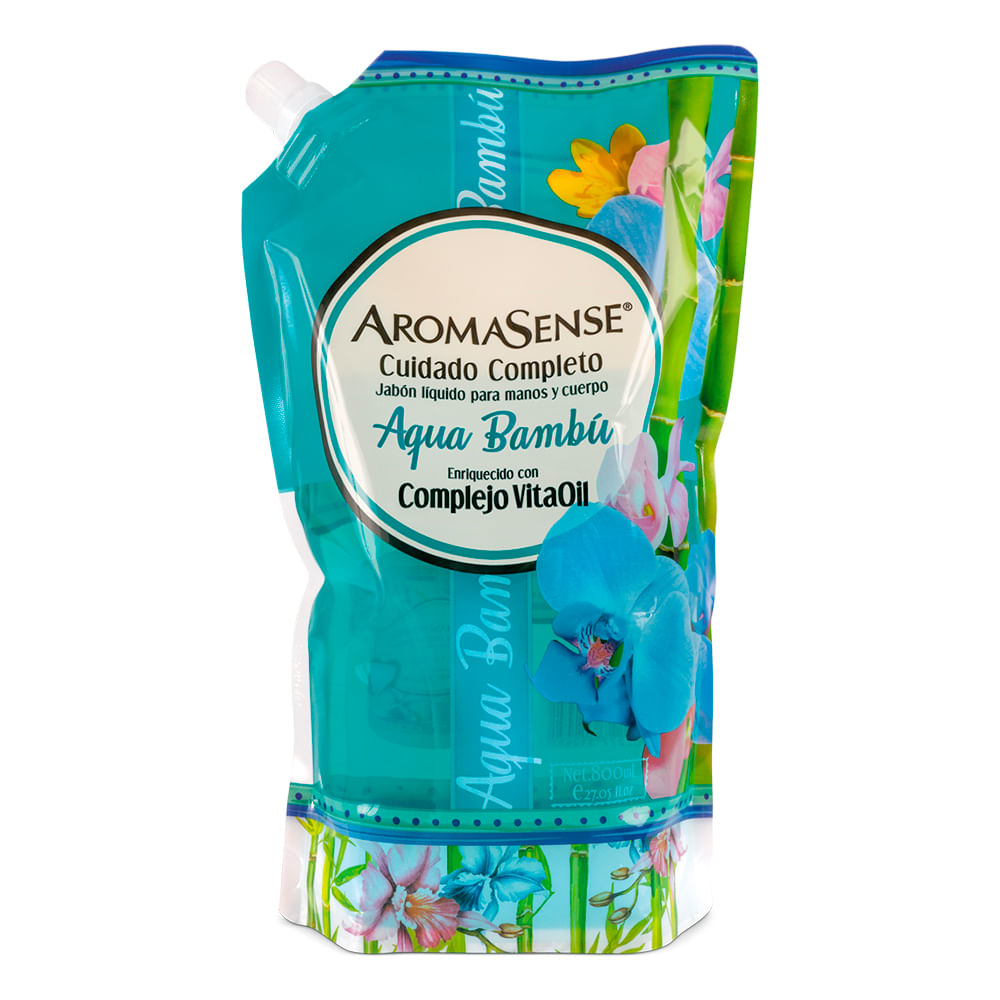 Jabón Liquido Aromasense Aqua Bambu Doypack X800ml Tiendas Metro Colombia 3826